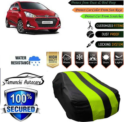 Tamanchi Autocare Car Cover For Hyundai Grand i10(Green, Black)