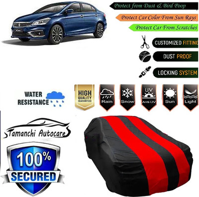 Tamanchi Autocare Car Cover For Maruti Suzuki Ciaz(Red, Black)