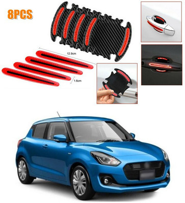 PRTEK Stainless Steel, Plastic Car Door Guard(Red, Pack of 8, Maruti, Swift)