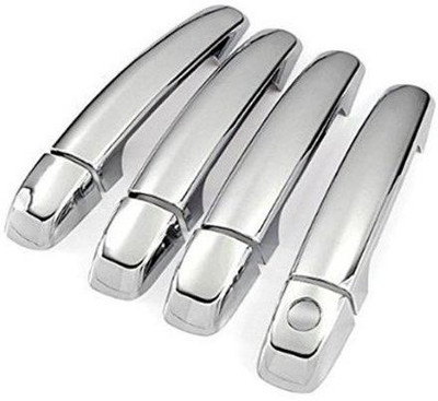 Qiisx Chrome Plated Silver Car Door Handle Cover for Maruti Ritz (Set of 4) Car Grab Handle Cover