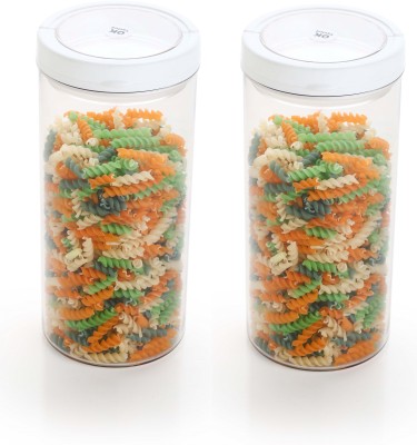 Peher Plastic Grocery Container  - 1400(Pack of 2, White)