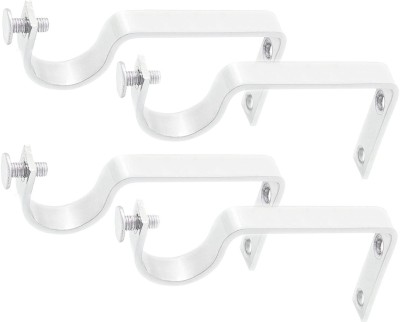 RVSA Silver Rod Rail Bracket Metal(Pack of 4)