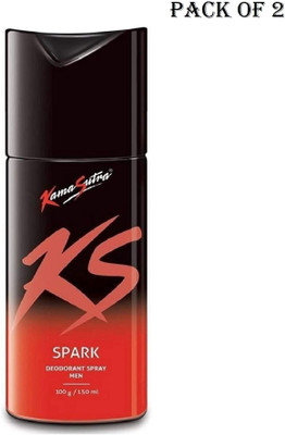 Kamasutra SPARK DEODORANT 150ML PACK OF 2 P Deodorant Spray  -  For Men(300 ml, Pack of 2)