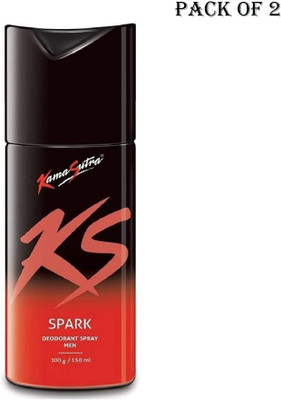 Kamasutra SPARK SPRAY 150ML PACK OF 2 P Deodorant Spray  -  For Men(300 ml, Pack of 2)