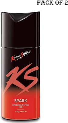 Kamasutra SPARK DEO 150ML PACK OF 2 P Deodorant Spray  -  For Men(300 ml, Pack of 2)