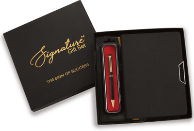SIGNATURE 2022 Frisco Diary + Cello Origin Ball Pen A5 Gift Set Ruled 335 Pages(Black, Pack of 2)