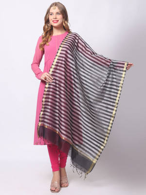 DUPATTA BAZAAR Silk Blend Striped Women Dupatta