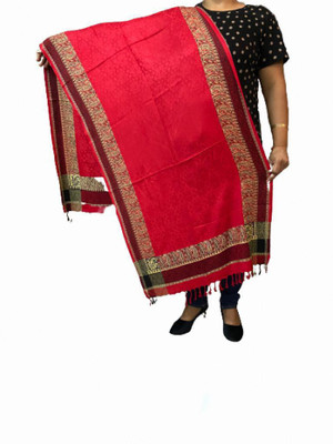 Zaria Fabs Silk Blend Self Design Women Dupatta