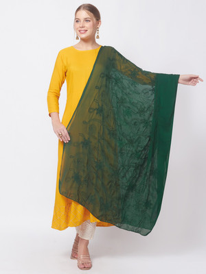DUPATTA BAZAAR Chiffon Embroidered Women Dupatta