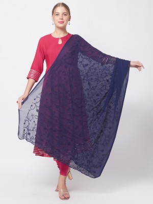 DUPATTA BAZAAR Chiffon Embroidered Women Dupatta