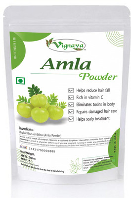 Vignaya Herbal Amla Indian Gooseberry Powder for Hair Growth, Drinking and Eating(200 g)