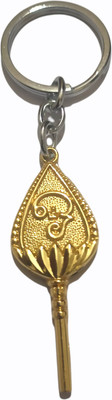 Deethyas Fashion Lord Murugan OM Muruga Kanda VEL Double Side View Gold Plated Metal Key Chain