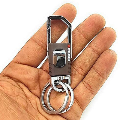 gtrp Stylish Double Ring Hook Metal Key Chain for Cars and Bikes Key Chain