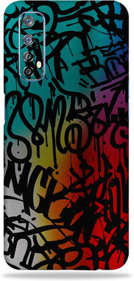LAMHA Realme 7 Mobile Skin(Ultra Super Graffiti Text With High Matte Finish.,.)