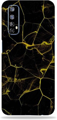 AsSkin Realme 7, real me 7 Mobile Skin(Ultra Super Black Abstract Skin With High Gloss Finish).)