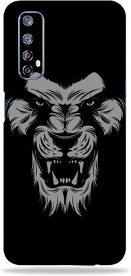 LAMHA Realme 7 Mobile Skin(Ultra Super Black Lion With High Matte Finish.,.)