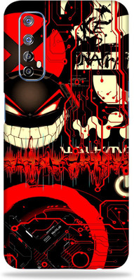 LAMHA Realme 7 Mobile Skin(Ultra Super Red Graffiti With High Matte Finish.,.)
