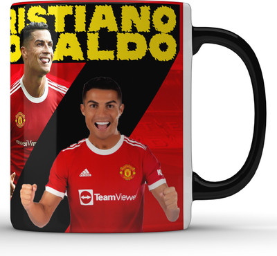 Unbounded Company CR7 Cristiano Ronaldo Latest Black-Red Edition Ceramic Coffee Mug(325 ml)