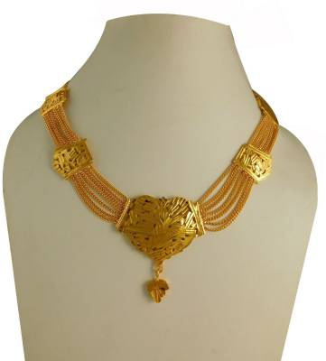 22K Micro Gold Plated Sita Rani Neckalce with Dori for Women Gold-plated Plated Metal Necklace