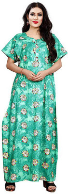 NEGLIGEE Women Nighty(Green)
