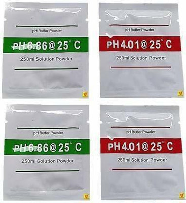Apex Labs pH Meter Buffer Solution Powder for Precise and Easy PH Calibration, PH Calibration Powder Solution 6.86 & 4.00 pack of 4 (2-Each) pH Indicators