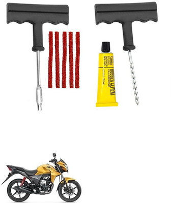 Giinix Bike 5 Rubber Strips Plugs Tubeless Flat Tyre For Honda CB Twister Tubeless Tyre Puncture Repair Kit