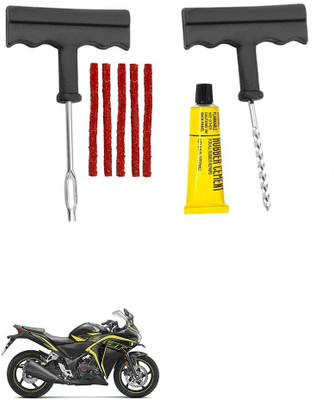 Giinix Bike 5 Rubber Strips Plugs Tubeless Flat Tyre For Honda CBR 250R Tubeless Tyre Puncture Repair Kit