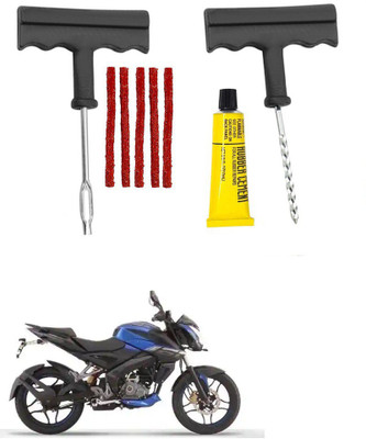 Giinix Bike 5 Rubber Strips Plugs Tubeless Flat Tyre For Bajaj Pulsar 160 NS DTS-i Tubeless Tyre Puncture Repair Kit