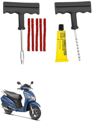 Giinix Bike 5 Rubber Strips Plugs Tubeless Flat Tyre For Honda Activa 125 Tubeless Tyre Puncture Repair Kit