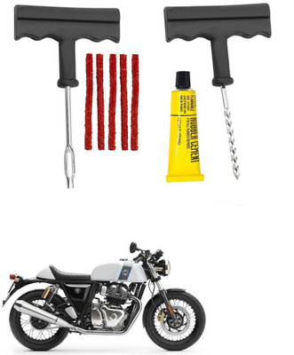 Giinix Bike 5 Rubber Strips Plugs Tubeless Flat Tyre For Royal Enfield Continental GT Tubeless Tyre Puncture Repair Kit