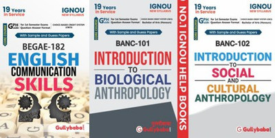 BEGAE-182 English Communication Skills BANC-101 Introduction To Biological Anthropology And BANC-102 Introduction To Social And Cultural Anthropology(Paperback, GPH Panel of Experts) BEGAE-182 English Communication Skills BANC-101 Introduction To Biological Anthropology And BANC-102 Introduction To Social And Cultural Anthropology(Paperback, GPH Panel of Experts)