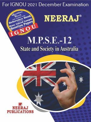 MPSE12, State And Society In Australia (English Medium), IGNOU Master Of Arts (Political Science) (MPS) Neeraj Publications | Guide For MPSE-12 For December 2021 Exams With Sample Papers(Paperback, Expert Panel of Neeraj Publications 2021)
