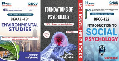 BEVAE-181 Environmentals Studies BPCC-131 Foundations Of Psychology And BPCC-132 Introduction To Social Psychology(Paperback, GPH Panel of Experts)