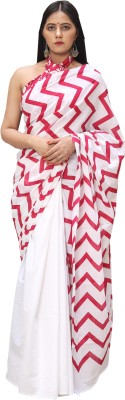 Pinkcity Trade World Printed, Color Block, Blocked Printed Daily Wear Pure Cotton Saree(Pink)