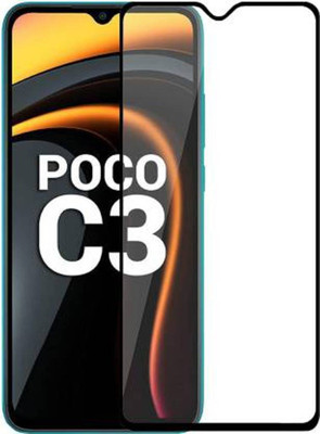 SRT Edge To Edge Tempered Glass for Poco C3(Pack of 1)