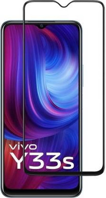 DSCASE Edge To Edge Tempered Glass for Vivo Y33s, vivo Y33s(Pack of 1)