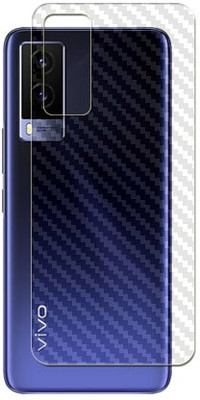 ARBAN Vivo V21e 5G Back Carbon Fiber Skin Tempered Glass Guard Mobile Skin(Transparent)
