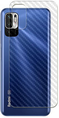 ARBAN Redmi Note 10T 5G Back Carbon Fiber Skin Tempered Glass Guard Mobile Skin(Transparent)