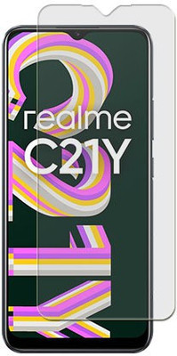 MUTAALI Tempered Glass Guard for Realme C21Y Front Matte(Pack of 1)