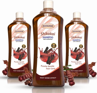 KESUDA Premium shikakai shampoo with pure extract for better hair care(3 L)