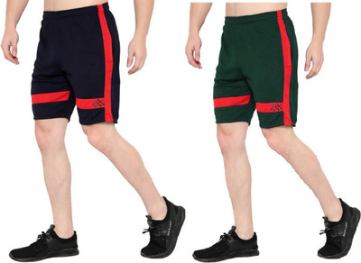 Dia A Dia Striped Men Dark Blue, Green Sports Shorts
