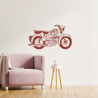 Masstone 68 cm Bullet Bike Wall Sticker Self Adhesive Sticker(Pack of 1)