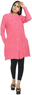 Life and style Striped Round Neck Casual Women Pink Sweater