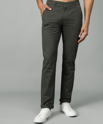 STUDIO NEXX Regular Fit Men Dark Green Trousers
