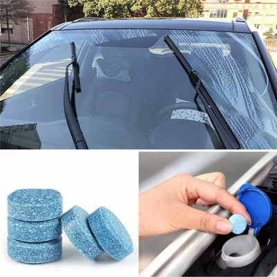 Sales Hub 10 Pcs Car Windshield Glass Cleaner Car Solid Tablets Wiper Fine Wiper Auto Window Cleaning Car Accessories Tablet Concentrate Vehicle Glass Cleaner(10 g)