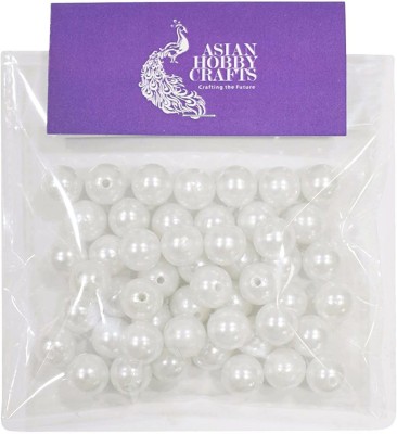 ASIAN HOBBY CRAFTS Plastic Pearl Beads (200gram - 12mm)