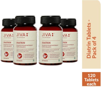 JIVA Diatrin Tablets - Controls Sugar - 120 Tablets Each - Pack of 4(Pack of 4)