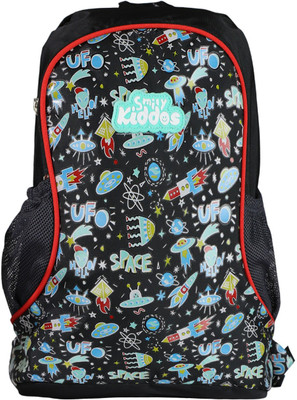 smily kiddos baby bag with pouch - space theme 10 L Backpack(Black)
