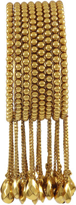 NMII Metal Gold-plated Bangle Set(Pack of 8)
