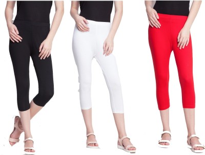 Dollar Missy Four-Way Stretchable Mid Calf Length Women Red, White, Black Capri